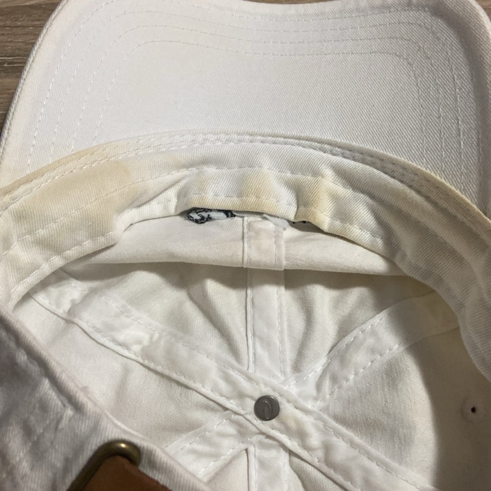 SixHundredFour White Cap with Black Embroidered Designer Tag - Picture 7 of 11